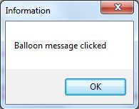 Balloon pop-up clicked